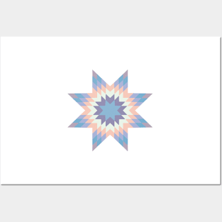 Star Quilt Pattern Posters and Art